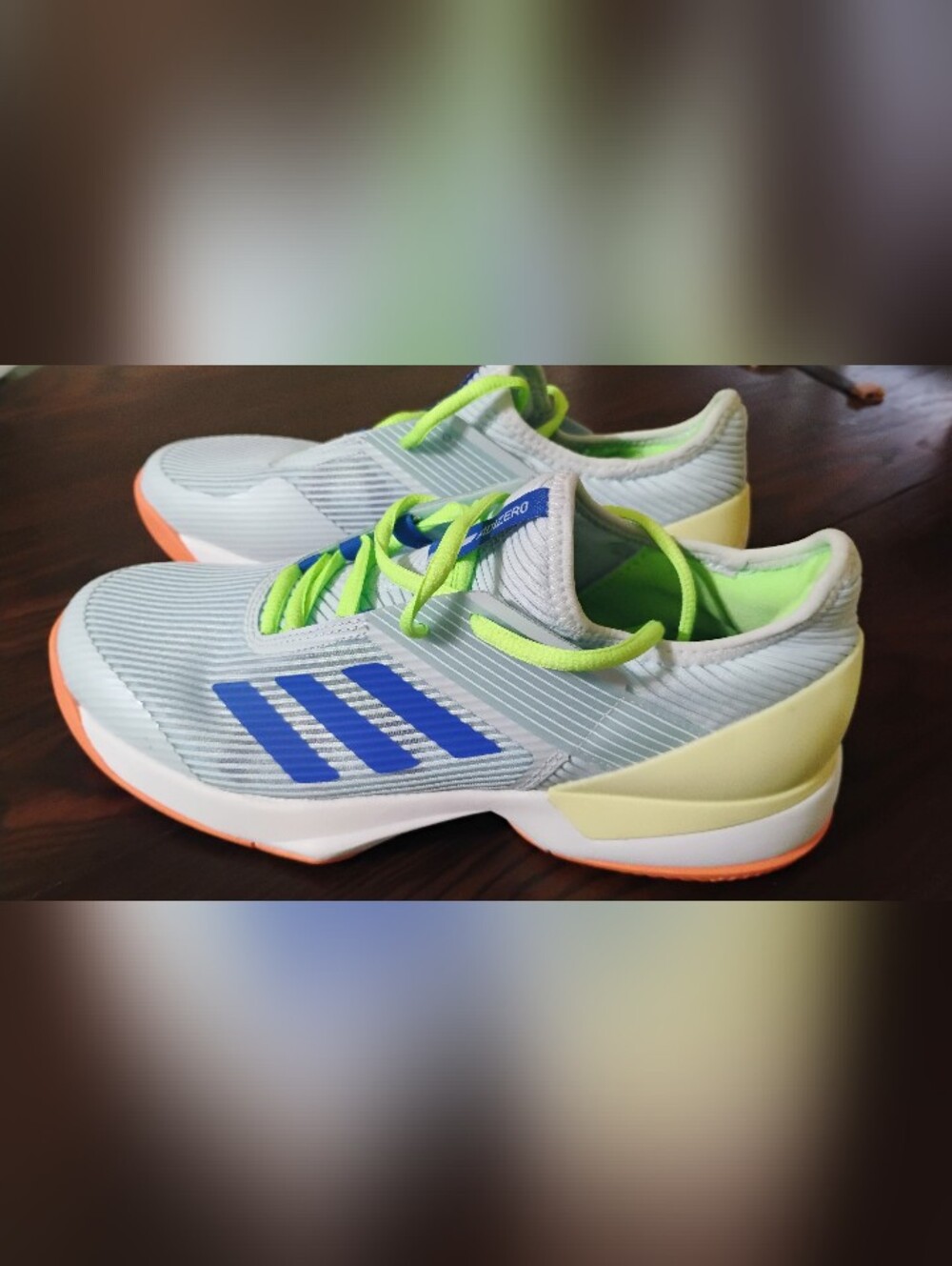 Adidas Adizero Ubersonic 3 Womens Blue Green Lace Up Athletic Sneakers Size 8